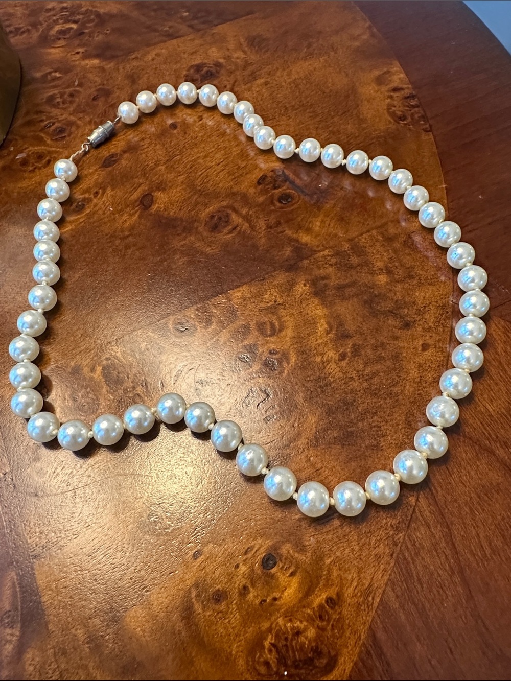 Elegant Pearl Strand Necklace in White - Women's Jewelry